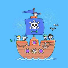 Ahoy! Paddle harder, Mikitti Pirates! A cool breeze is blowing behind us, wondeful crew members are right next to us, and shining treasure is waiting in front of us. Nothing in this world can stop us! Let's sail across the sea! Aye Aye, Captain!!