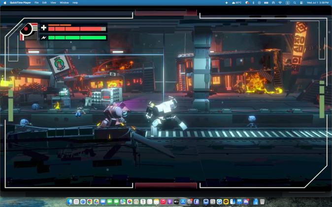 Switch seamlessly between a mech and its pilot to combine combat, stealth, and puzzles through a unique dual gameplay system.