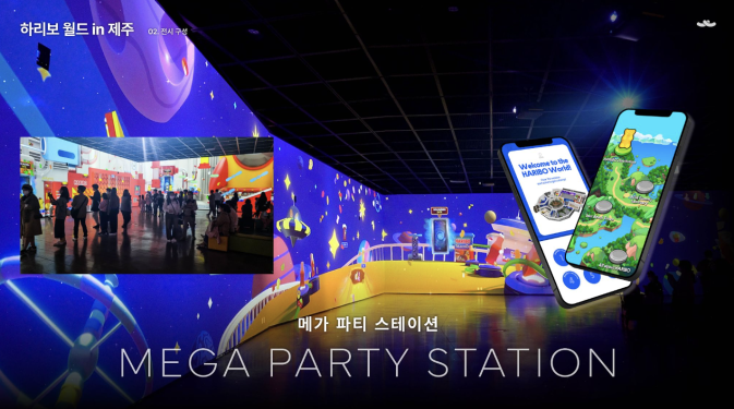 The <Haribo World> Mega party station view
