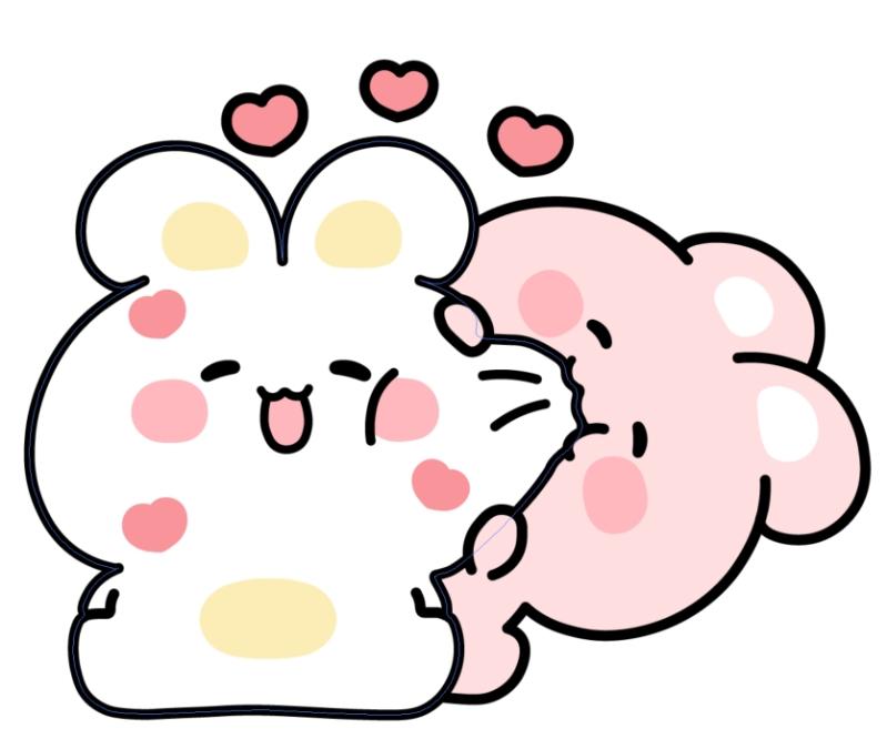 The representative screen cut of the popular Instagram couple character, Toying Toshu