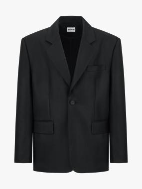Pleated back tailored blazer