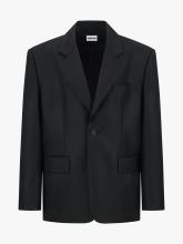 Pleated back tailored blazer