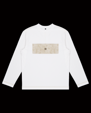 Creviced Patchwork Long Sleeve (WHITE)