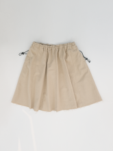PANEL FLARE SKIRT (RAW BEIGE)