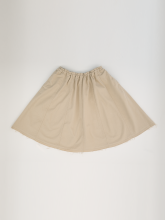 PANEL FLARE SKIRT (RAW BEIGE)