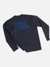  FABEUR LOGO PRINT T-SHIRT (BLUEGREY)