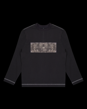 Creviced Patchwork Long Sleeve (BLACK)