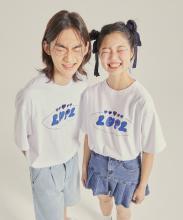 HEART LOGO 1/2 TEE (WHITE)