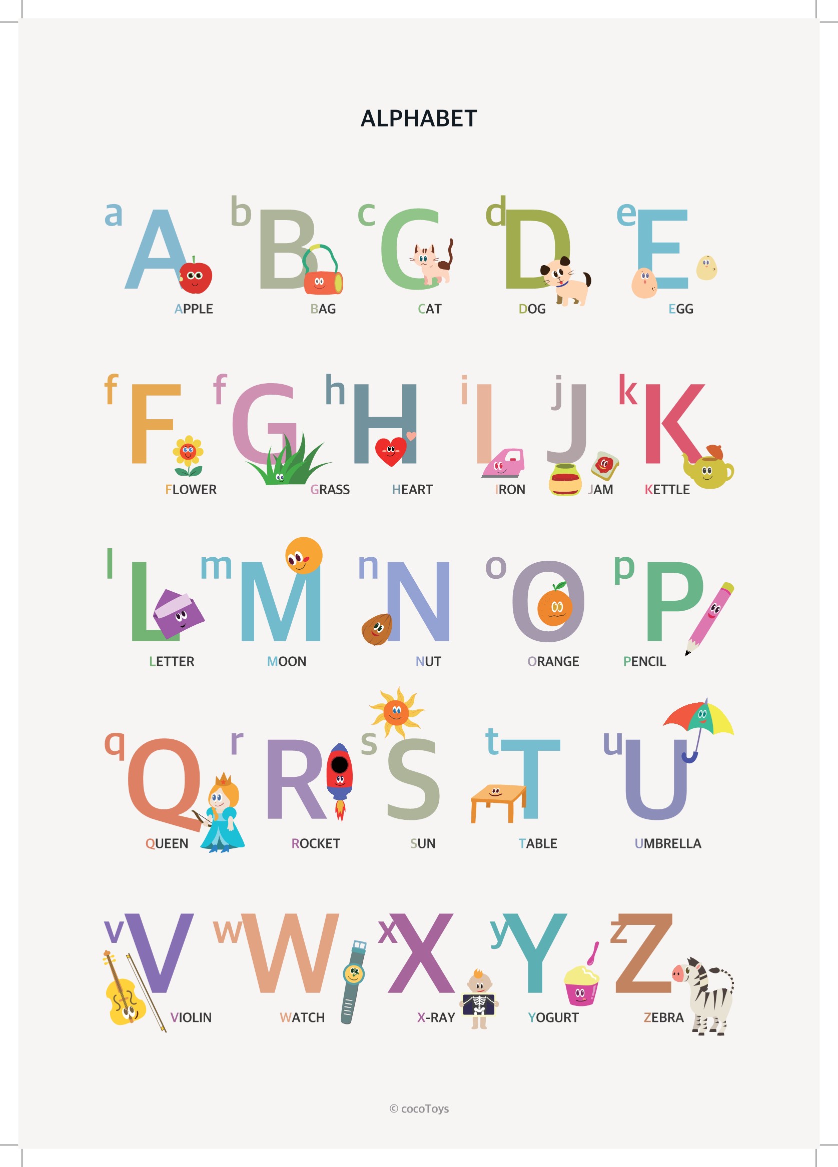 English alphabet Poster for Kids | WelCon marketplace