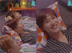 Naver V broadcasting to lie down