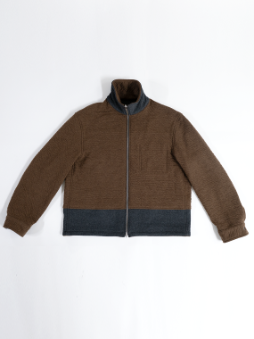  REVERSIBLE WOOL JACKET (CHARCOAL / CAMEL)