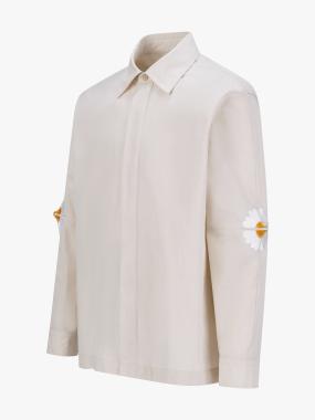Egg Flower-Embroidered Shirt