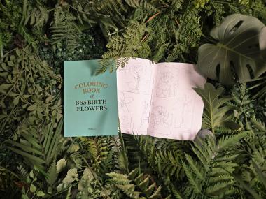 365 Korea Birth Flowers Coloring Book