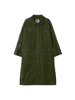 HANJI LEATHER LONG COAT